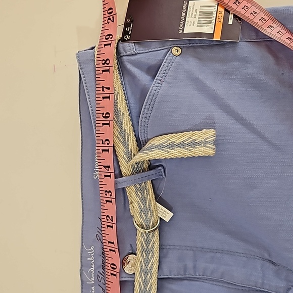 Gloria Vanderbilt Lillian Skimmer Pant Blue Capri Pull-on skimmer Cropped Casual - Picture 14 of 17